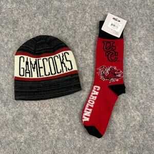 Bundle South Carolina Gamecocks Beanie Toboggan Stocking Cap Socks NWT 392
